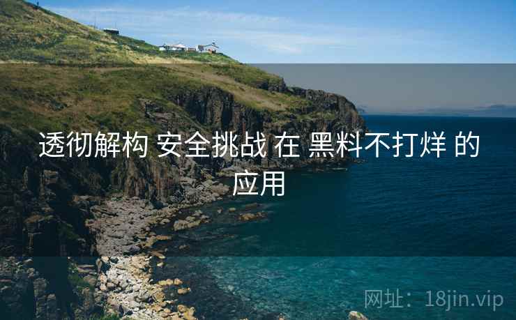 透彻解构 安全挑战 在 黑料不打烊 的应用  第2张