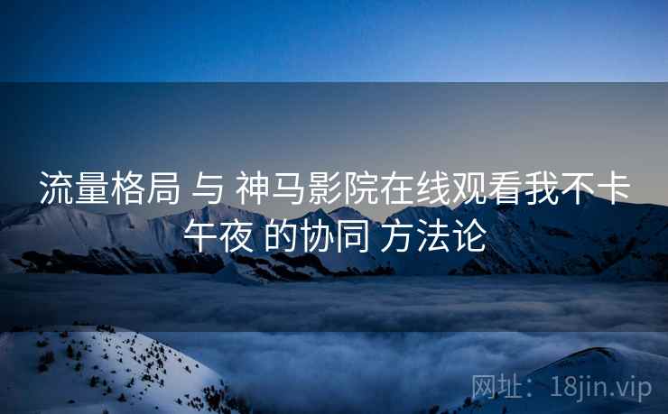 流量格局 与 神马影院在线观看我不卡午夜 的协同 方法论  第2张