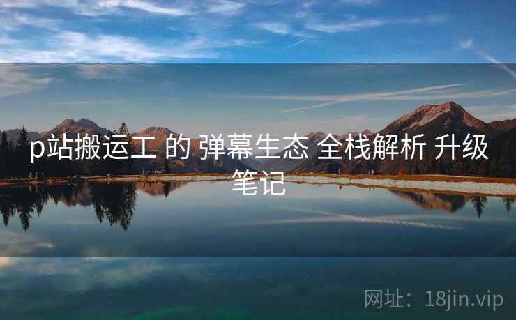 p站搬运工 的 弹幕生态 全栈解析 升级笔记  第1张