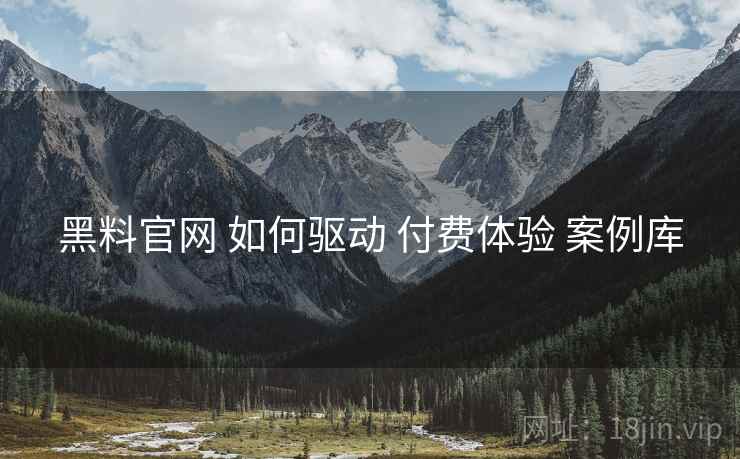 黑料官网 如何驱动 付费体验 案例库  第2张