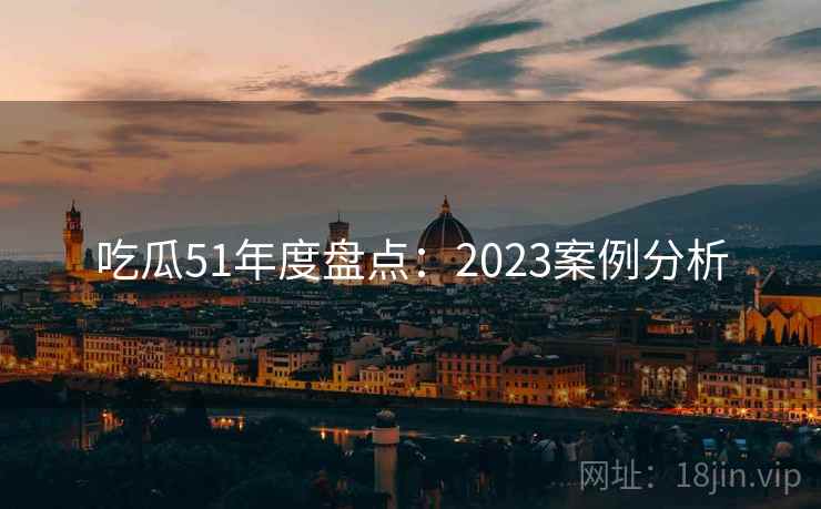吃瓜51年度盘点：2023案例分析  第1张