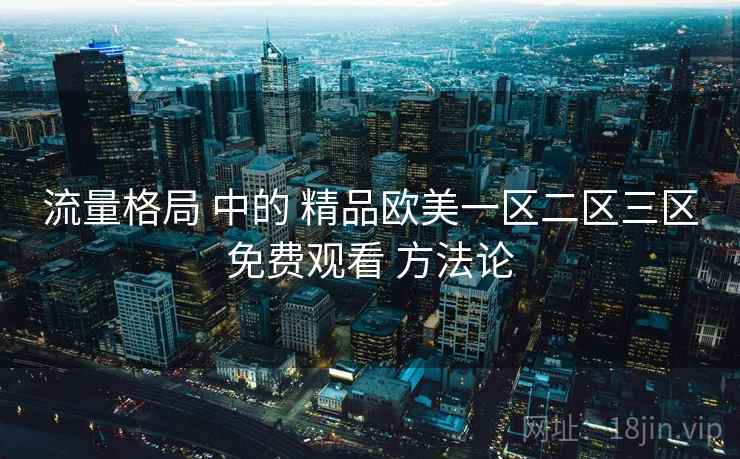 流量格局 中的 精品欧美一区二区三区免费观看 方法论  第2张