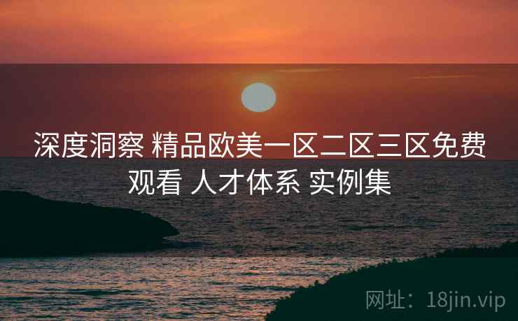 深度洞察 精品欧美一区二区三区免费观看 人才体系 实例集  第2张