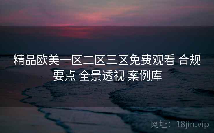 精品欧美一区二区三区免费观看 合规要点 全景透视 案例库  第1张